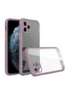 Mey İthalat®  iPhone 11 Pro Max Kılıf Miami Şeffaf Silikon - Açık Mor