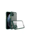 Mey İthalat®  iPhone 11 Pro Max Kılıf Miami Şeffaf Silikon - Koyu Yeşil