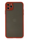 Mey İthalat®   iPhone 11 Pro Max Kılıf Montreal Silikon Kapak - Kırmızı