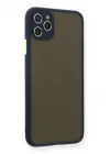 Mey İthalat®   iPhone 11 Pro Max Kılıf Montreal Silikon Kapak - Lacivert