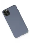 Mey İthalat®  iPhone 11 Pro Max Kılıf Nano içi Kadife Silikon - Gri
