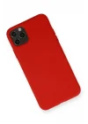 Mey İthalat®  iPhone 11 Pro Max Kılıf Nano içi Kadife Silikon - Kırmızı