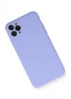 Mey İthalat®  iPhone 11 Pro Max Kılıf Nano içi Kadife Silikon - Lila