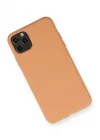 Mey İthalat®  iPhone 11 Pro Max Kılıf Nano içi Kadife Silikon - Mat Turuncu