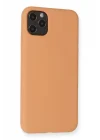 Mey İthalat®  iPhone 11 Pro Max Kılıf Nano içi Kadife Silikon - Mat Turuncu