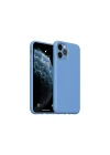 Mey İthalat®  iPhone 11 Pro Max Kılıf Nano içi Kadife Silikon - Mavi
