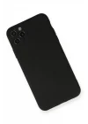Mey İthalat®  iPhone 11 Pro Max Kılıf Nano içi Kadife Silikon - Siyah