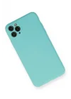 Mey İthalat®  iPhone 11 Pro Max Kılıf Nano içi Kadife Silikon - Turkuaz