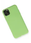 Mey İthalat®  iPhone 11 Pro Max Kılıf Nano içi Kadife Silikon - Yeşil