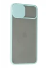 Mey İthalat®   iPhone 11 Pro Max Kılıf Palm Buzlu Kamera Sürgülü Silikon - Turkuaz