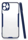 Mey İthalat®   iPhone 11 Pro Max Kılıf Platin Silikon - Lacivert