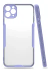 Mey İthalat®   iPhone 11 Pro Max Kılıf Platin Silikon - Lila