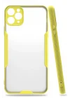 Mey İthalat®   iPhone 11 Pro Max Kılıf Platin Silikon - Sarı