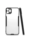 Mey İthalat®   iPhone 11 Pro Max Kılıf Platin Silikon - Siyah