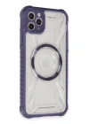 Mey İthalat®  iPhone 11 Pro Max Kılıf Prag Magneticsafe Kapak - Derin Mor