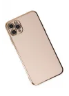 Mey İthalat®  iPhone 11 Pro Max Kılıf Volet Silikon - Pembe