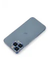 Mey İthalat®  iPhone 11 Pro Max Metal Kamera Lens Koruma Cam - Mavi