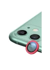 Mey İthalat®  iPhone 11 Raze Metal Kamera Lens - Kırmızı