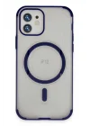Mey İthalat®  iPhone 12 Hilton Magsafe Kapak - Lacivert