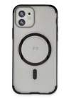 Mey İthalat®  iPhone 12 Hilton Magsafe Kapak - Siyah