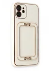 Mey İthalat®  iPhone 12 Kılıf Coco Elit Kapak - Beyaz