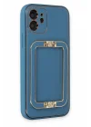 Mey İthalat®  iPhone 12 Kılıf Coco Elit Kapak - Mavi