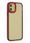 Mey İthalat®   iPhone 12 Kılıf Dora Kapak - Kırmızı