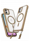 Mey İthalat®  iPhone 12 Kılıf Enka Magsafe Silikon Kılıf - Desert