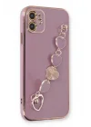 Mey İthalat®   iPhone 12 Kılıf Esila Silikon - Mor