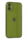 Mey İthalat®   iPhone 12 Kılıf Fly Lens Silikon - Yeşil