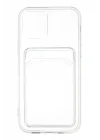 Mey İthalat®  iPhone 12 Kılıf Kart Şeffaf Silikon - Şeffaf