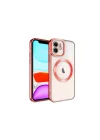 Mey İthalat®   iPhone 12 Kılıf Kross Magneticsafe Kapak - Kırmızı