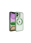 Mey İthalat®   iPhone 12 Kılıf Kross Magneticsafe Kapak - Koyu Yeşil