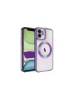 Mey İthalat®   iPhone 12 Kılıf Kross Magneticsafe Kapak - Mor