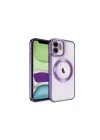 Mey İthalat®   iPhone 12 Kılıf Kross Magneticsafe Kapak - Mor