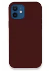 Mey İthalat®   iPhone 12 Kılıf Lansman Legant Silikon - Bordo