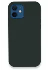 Mey İthalat®   iPhone 12 Kılıf Lansman Legant Silikon - Koyu Yeşil