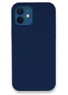 Mey İthalat®   iPhone 12 Kılıf Lansman Legant Silikon - Lacivert