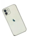 Mey İthalat®   iPhone 12 Kılıf  Lensli Silikon - Gümüş