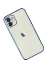 Mey İthalat®   iPhone 12 Kılıf  Lensli Silikon - Lacivert