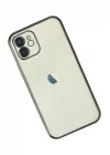Mey İthalat®   iPhone 12 Kılıf  Lensli Silikon - Siyah