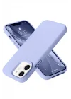 Mey İthalat®  iPhone 12 Kılıf Nano içi Kadife Silikon - Lila