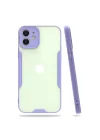 Mey İthalat®   iPhone 12 Kılıf Platin Silikon - Lila