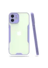 Mey İthalat®   iPhone 12 Kılıf Platin Silikon - Lila