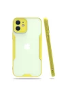 Mey İthalat®   iPhone 12 Kılıf Platin Silikon - Sarı
