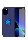 Mey İthalat®   iPhone 12 Kılıf Range Yüzüklü Silikon - Mavi