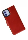 Mey İthalat®  iPhone 12 Kılıf Trend S Plus Kapaklı Kılıf - Kırmızı
