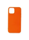 Mey İthalat®  iPhone 12 Mini Kılıf First Silikon - Turuncu