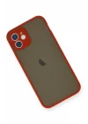 Mey İthalat®  iPhone 12 Mini Kılıf Montreal Silikon Kapak - Kırmızı