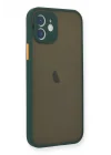Mey İthalat®  iPhone 12 Mini Kılıf Montreal Silikon Kapak - Yeşil